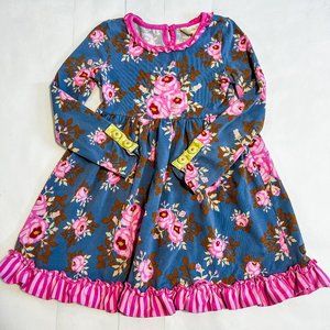 Matilda Jane Make Believe Fairy Tales Dress Sz 4 Roses Floral EUC Valentines